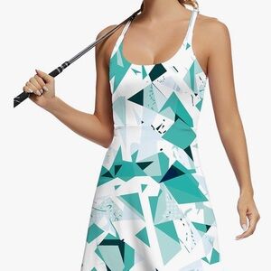 Teal Geometric Women's Swim Coverup